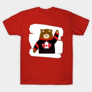 PATRIOTIC Canada Day Bear Gifts T-Shirt